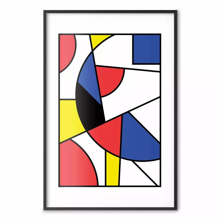 De Stijl-abstraktion - färgglad komposition med geometriska former