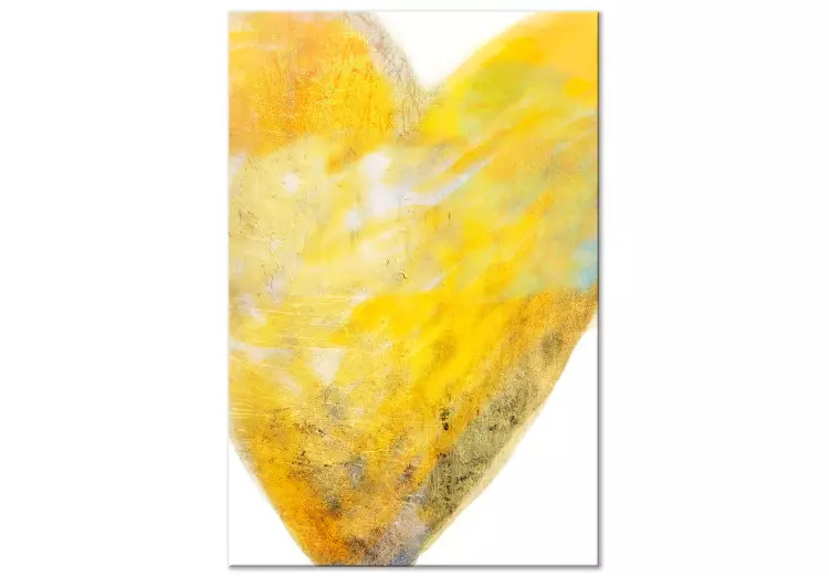 Målat med hjärta (1-del) - konst av kärlek i gul nyans