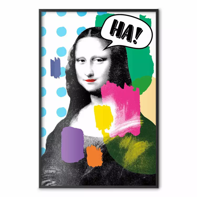 Mona Lisa Pop-art - kvinnporträtt i färgglatt abstrakt motiv