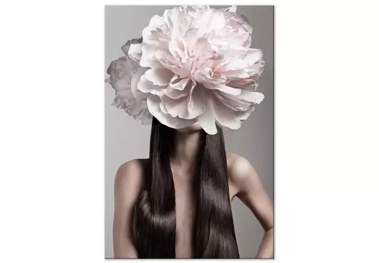 Blomsterhuvud (4-del) - eklektisk fantasi med kvinna och pion
