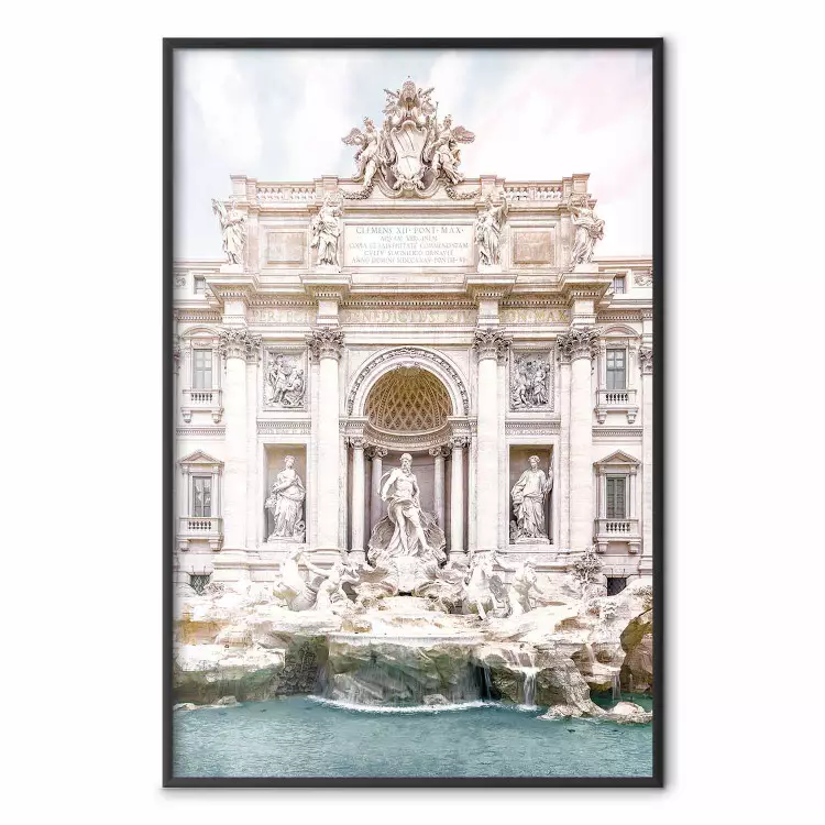 Fontana di Trevi - ljus komposition med romersk arkitektur och skulpturer