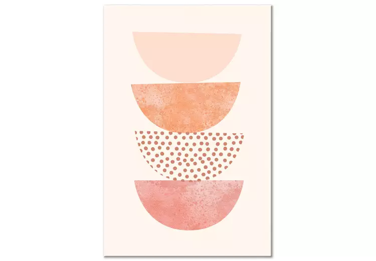 Pastellhalvcirklar - Abstraktion i boho-stil med geometriska färgglada halvcirklar i olika mönster