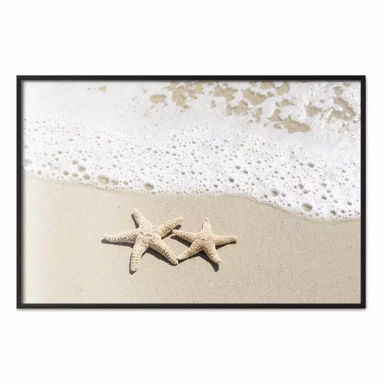 Semestermemorabilia - strandlandskap med stjärnor på sanden