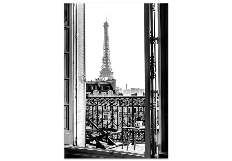 Utsikt från balkongen (1-panel) vertikal - arkitektur i staden Paris