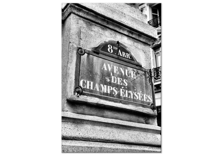 Avenue Champs-Elysees - svartvit grafik med den berömda gatan i Paris