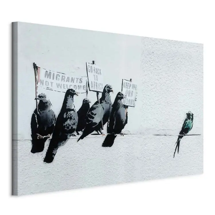 Banksy protesterande fåglar