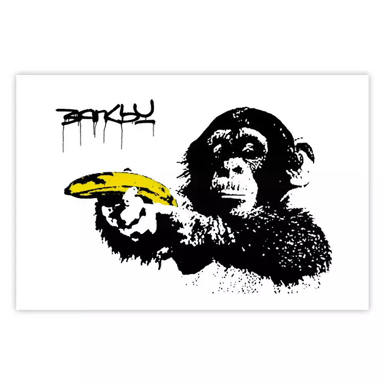 Banksy: Banana Monkey - street art