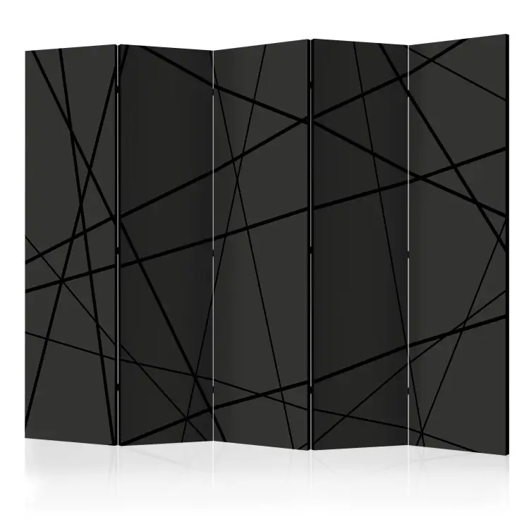 Mörka korsningar II - svart geometrisk abstraktion