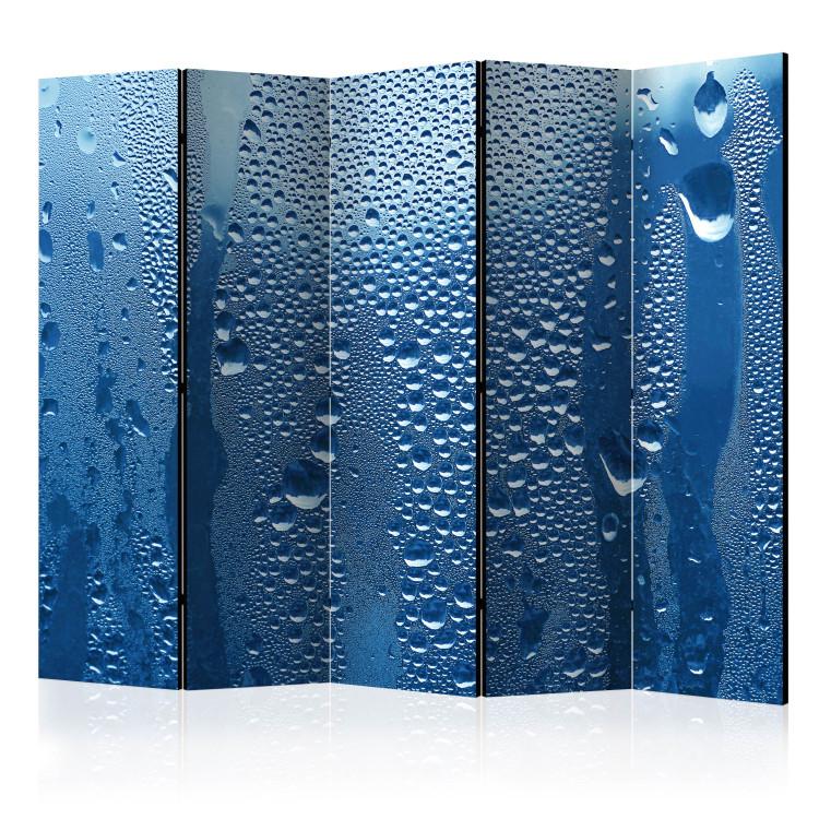 Rumsavdelare Water drops on blue glass II [Room Dividers]