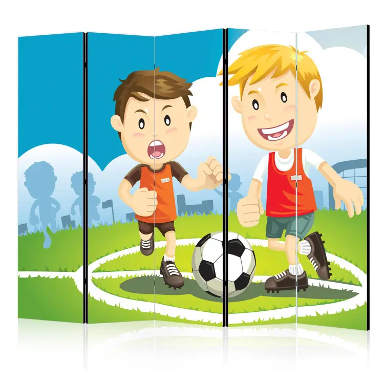 Spelfält II - figurer som utövar sport och spelar fotboll på planen