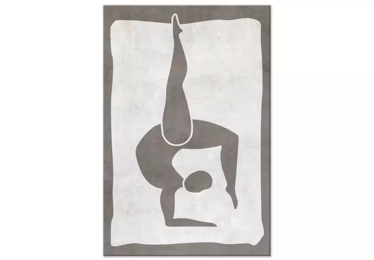Gymnastisk pose - grafisk scandi-boho-stil i grått