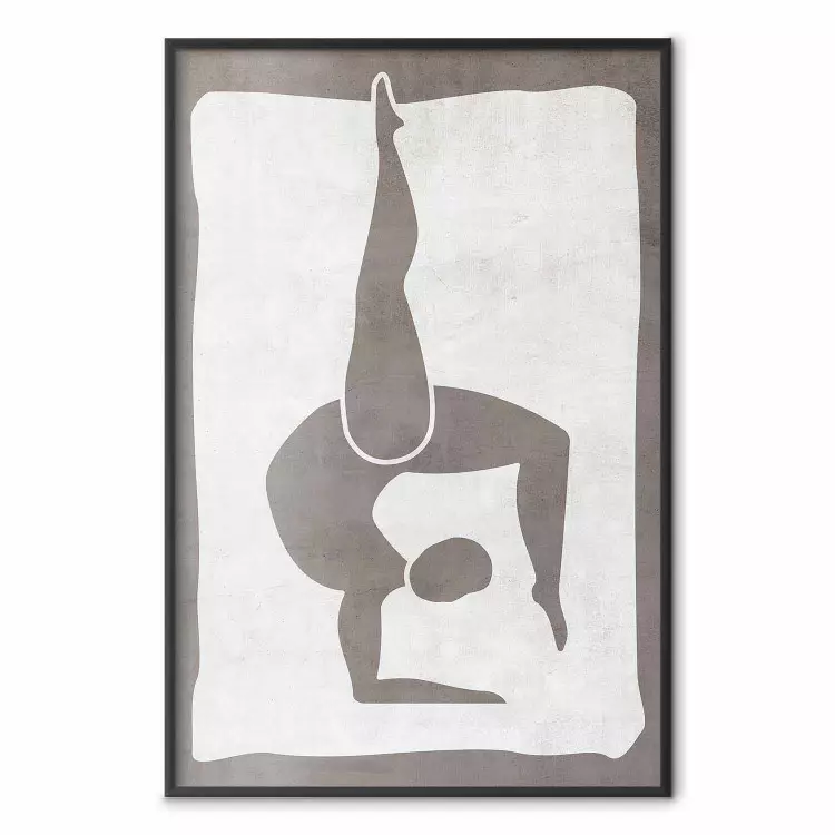 Gymnastik - kvinnlig gymnast silhuett abstrakt mönster
