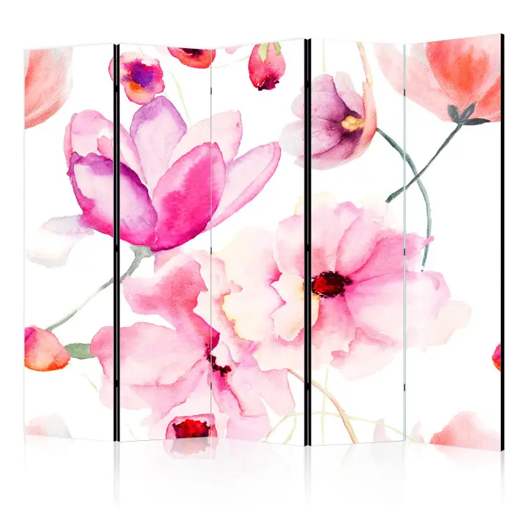 Rosa blommor II - blomstrande natur på enhetlig bakgrund