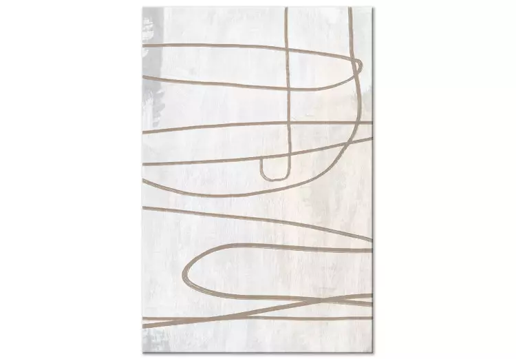 Penselspår (1-panel) vertikal - abstrakt i scandi boho-stil