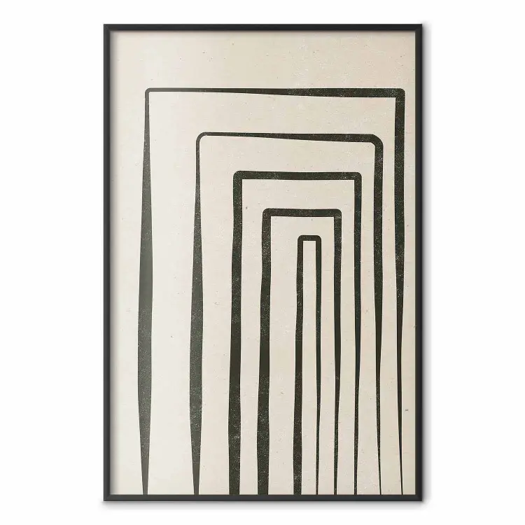 Enkla linjer - geometriskt mönster av svarta linjer på beige