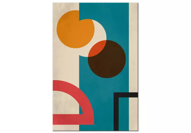 Färgglad geometri - modernistisk abstraktion med färgglada figurer