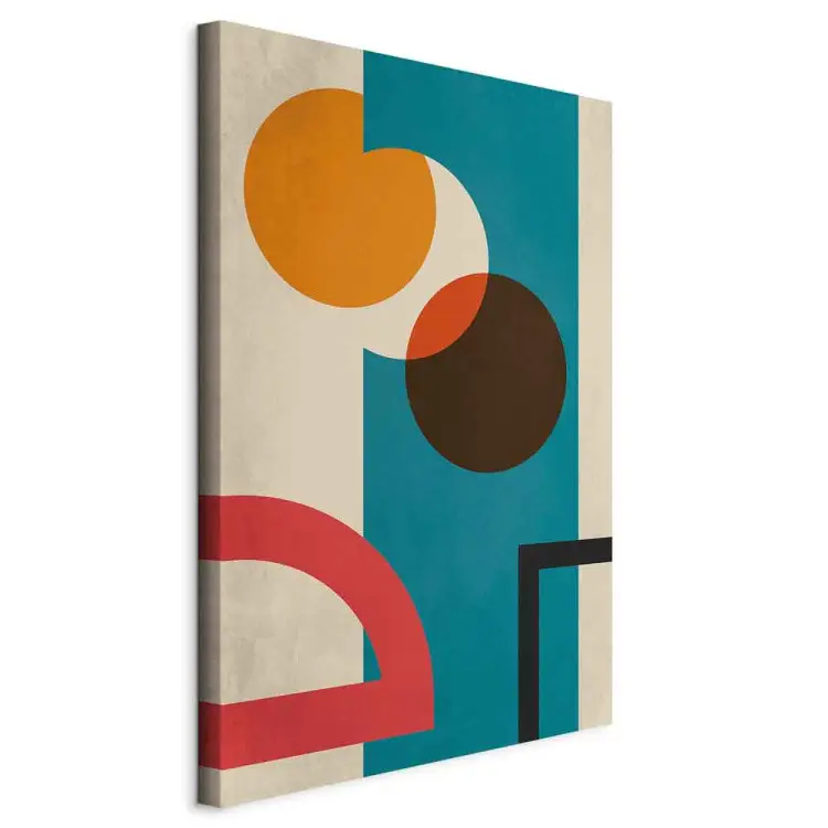 Färgglad geometri - modernistisk abstraktion med färgglada figurer