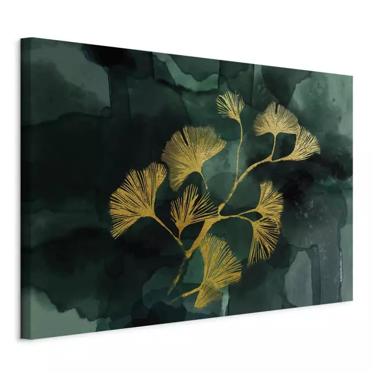 Gyllene ginko (1-piece) bred - växtlandskap i glamourstil