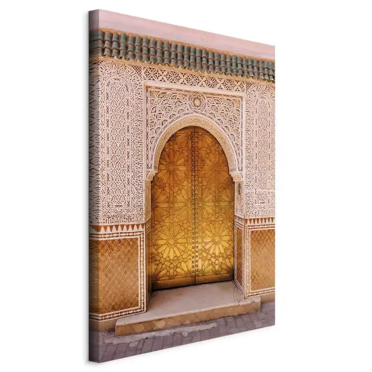 Arabisk prakt vertikal - gyllene ornament på vägg