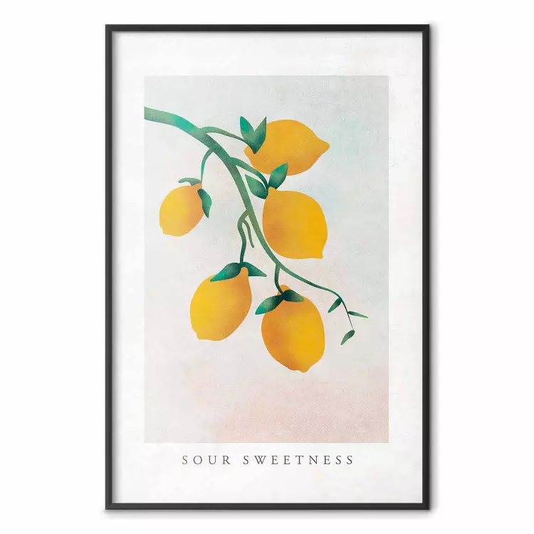 Citroner - gula citronfrukter på pastellbakgrund