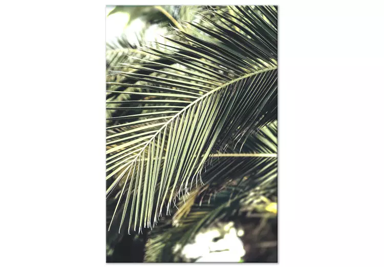Grön drottning (1-del) vertikal - Landskap av exotiska palmblad