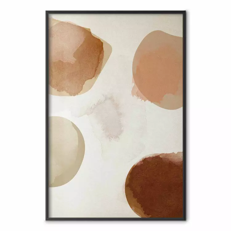 Abstrakt konst - naturliga färgpaletter av brun och beige
