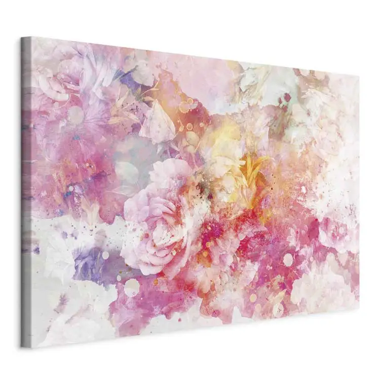Blomsterexplosion bred - Rosa blomabstraktion