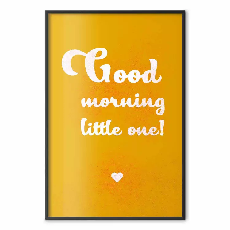 God morgon lilla - vit text på orange bakgrund