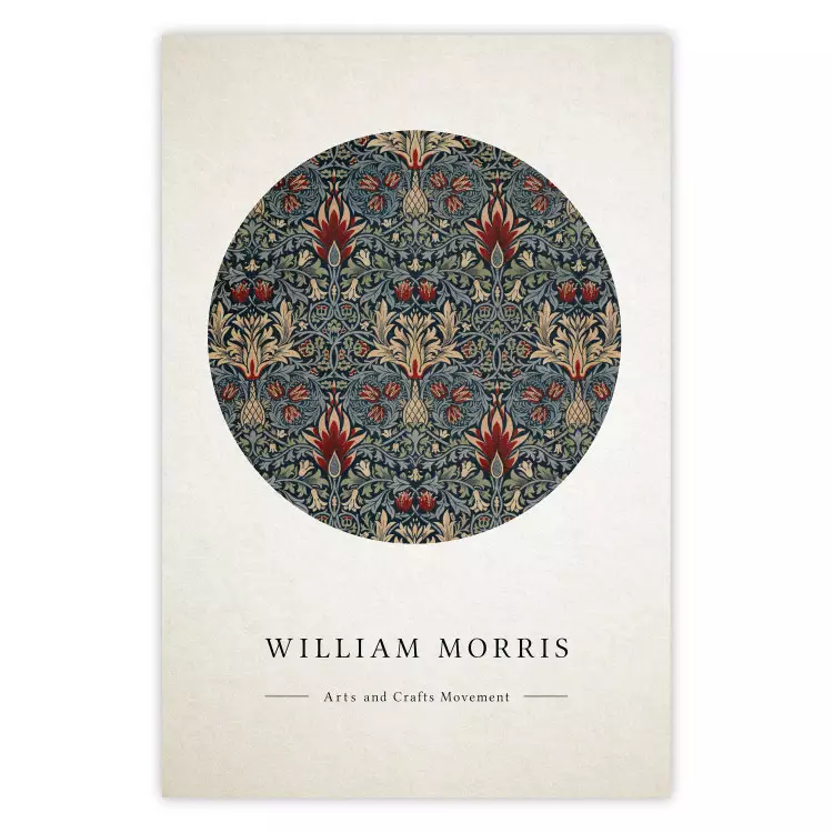William Morris - abstrakt mönster av blomdekorationer och typografi