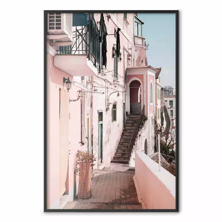 Hus i Amalfi - rosa italiensk arkitektur