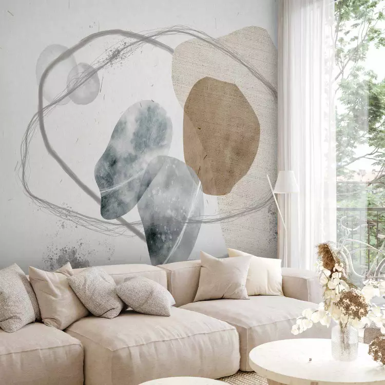 Element - minimalistisk abstraktion med grå och beige mönster