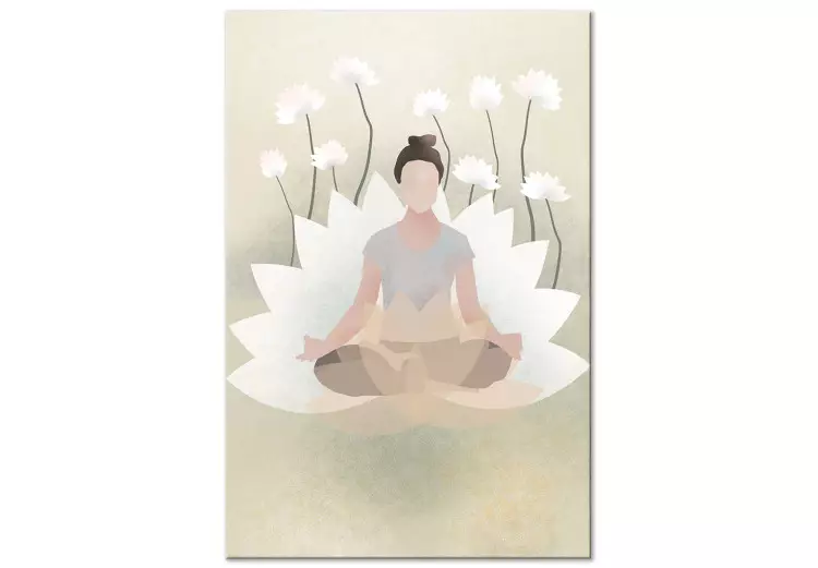 Kärleksyoga (1-del) vertikal - komposition av blommor i Zen-stil
