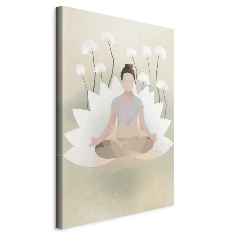 Kärleksyoga vertikal - komposition av blommor i Zen-stil