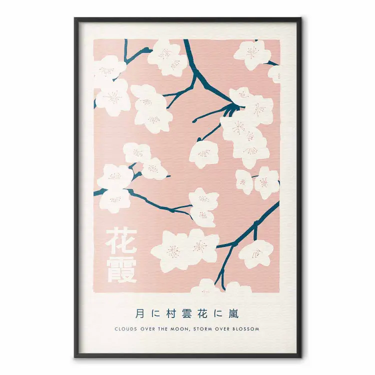 Japanese Hanagasumi - moln över månen, storm över blommor