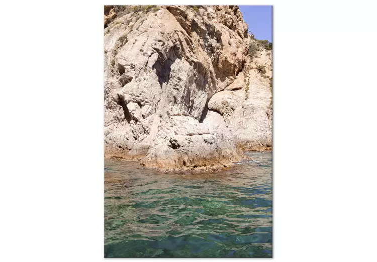 Spanska klippor (1-del) - havsutsikt vid foten av brant klippa