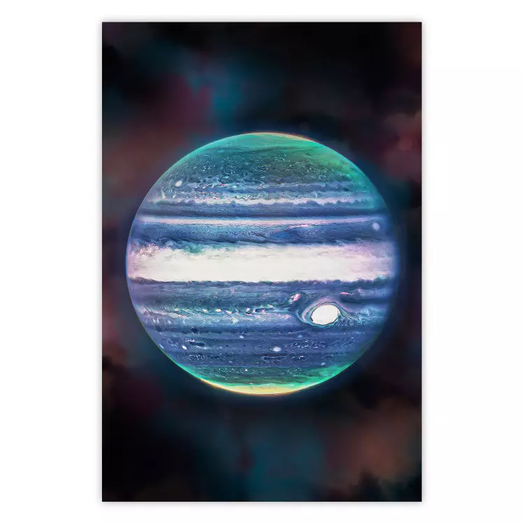 Jupiter the planet - närbild av Jupiter i rymden och dess norrsken