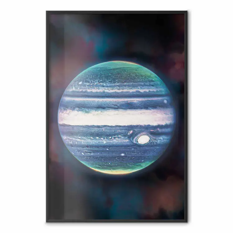 Jupiter the planet - närbild av Jupiter i rymden och dess norrsken