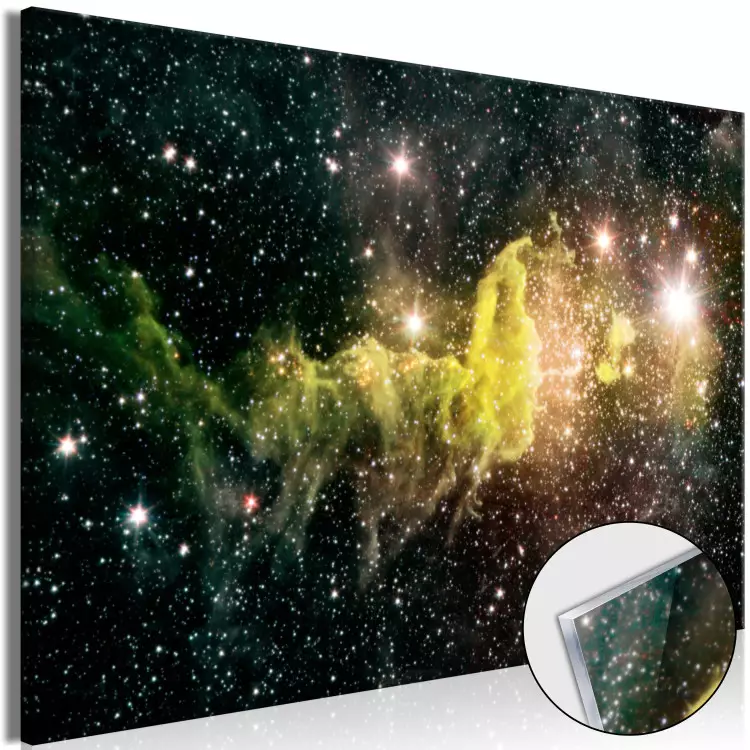 Grön nebulosa - bländande stjärnor i rymden