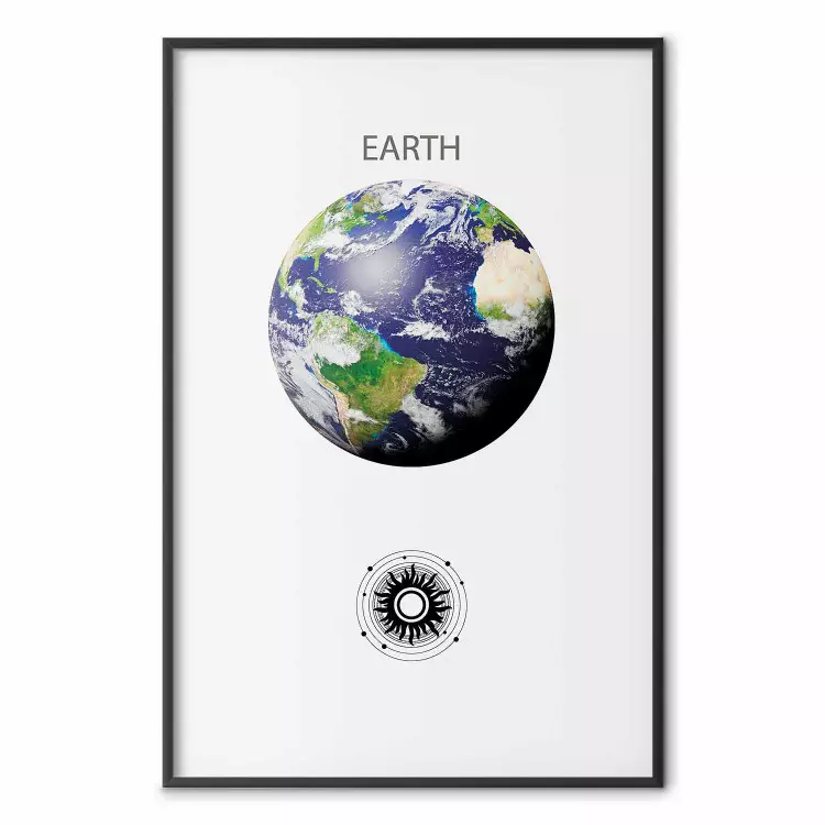 Green planet II - Jorden, abstrakt komposition med solsystem