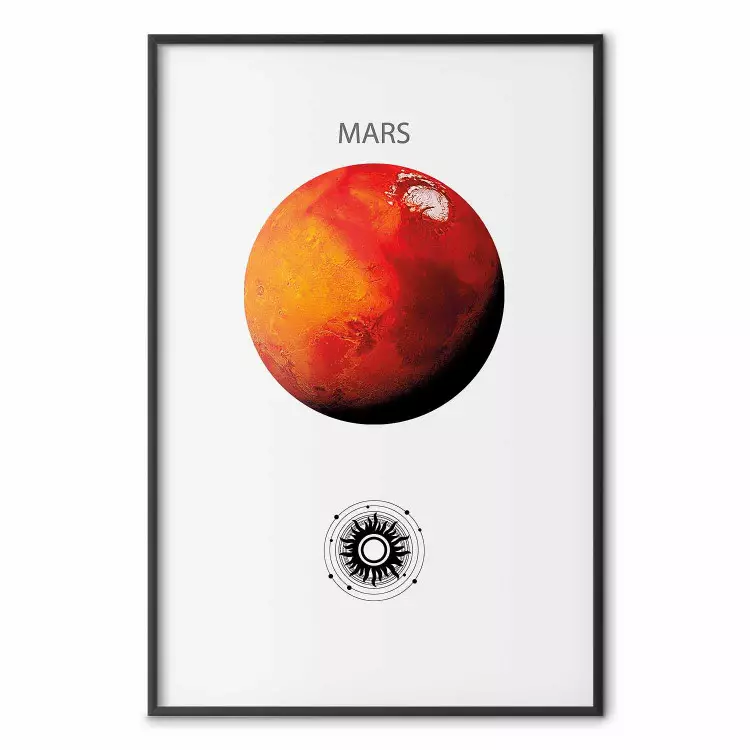 Röd planet - Mars och abstrakt komposition med solsystem II