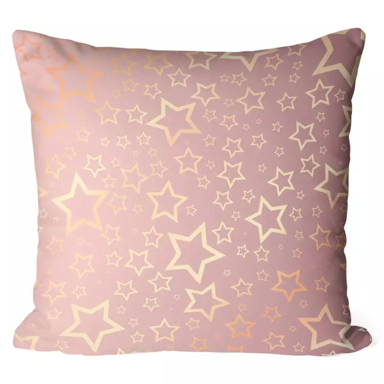 Sweet dreams - ett subtilt mönster av guldstjärnor på en rosa bakgrund
