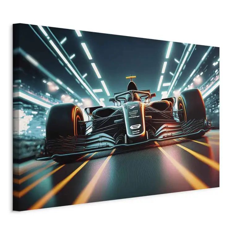 Killer speed - Formel 1-bil under ett lopp för spelarens rum