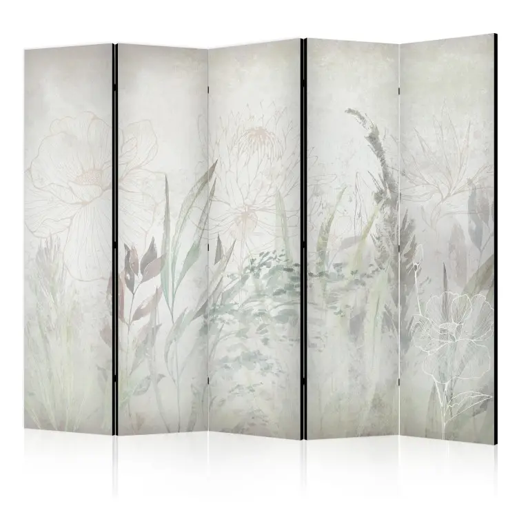 Boho-trädgård II - blommor och blad i pastellfärger