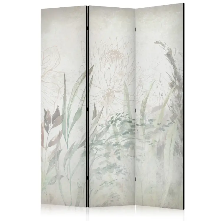 Boho-trädgård - blommor och blad i pastellfärger