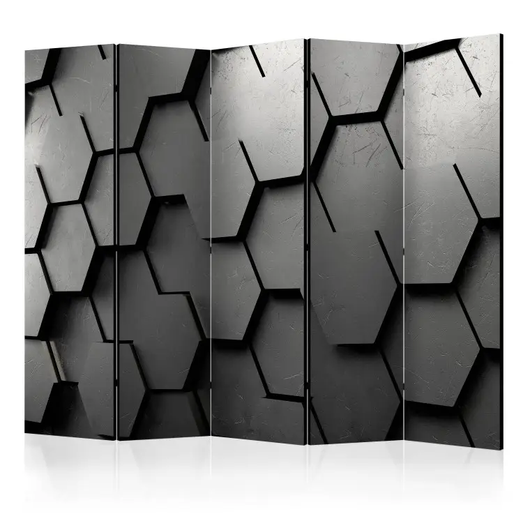 Svarta grinden II - geometrisk abstraktion på en mörk bakgrund