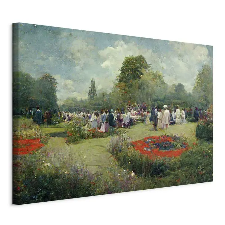 Möte i trädgården - ett AI-genererat landskap i stil med Monet