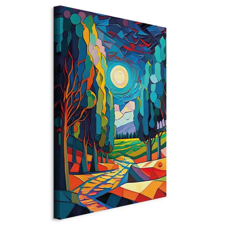 Modernt landskap - färgstark komposition inspirerad av Van Gogh