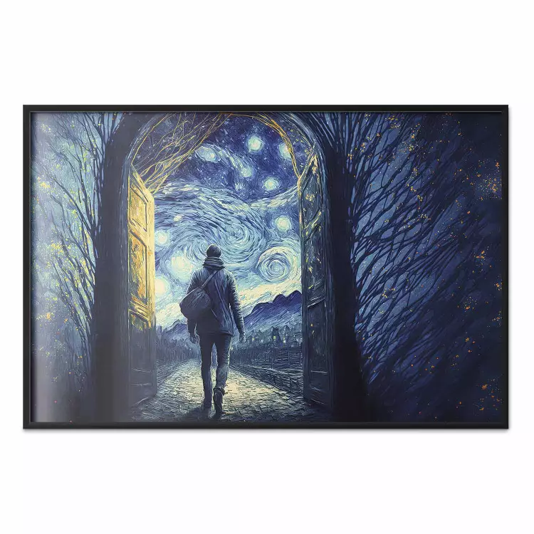 Porten till nattvärlden - abstraktion inspirerad av van Goghs verk