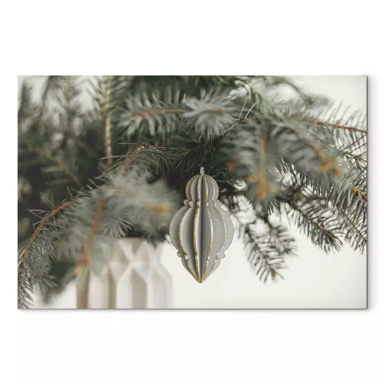 Christmas Decoration - Paper Ornament on Spruce Branches