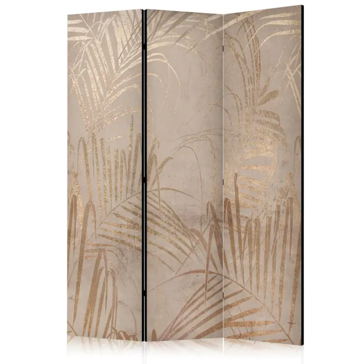 Palmernas kust - konstnärlig beige komposition med blad